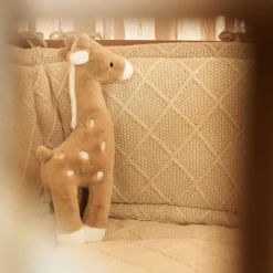 New Jollein Tour de lit Cosy Knit Oatmeal (pour lits 60 x 120 ou 70 x 140 cm)