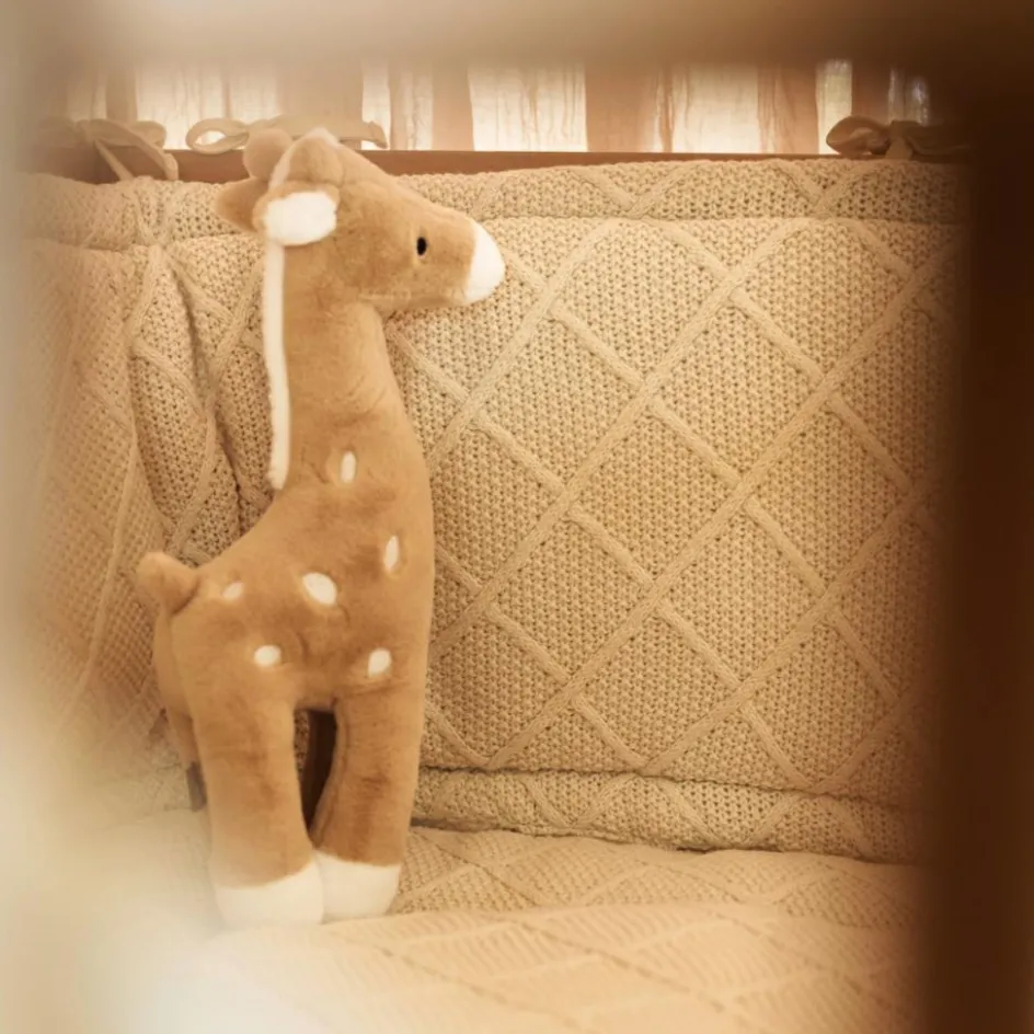 New Jollein Tour de lit Cosy Knit Oatmeal (pour lits 60 x 120 ou 70 x 140 cm)