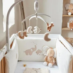 Tour de lit et parc en veloudoux Bali, Moka & Snow|Noukie's Clearance