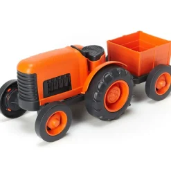 Hot Green Toys Tracteur orange et gris