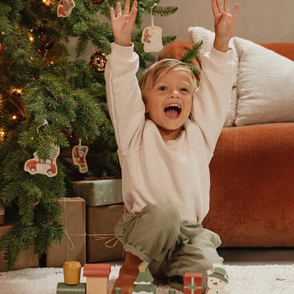 Clearance Little Dutch Train de construction de Noël en bois