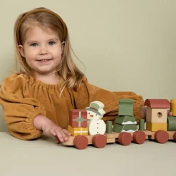 Clearance Little Dutch Train de construction de Noël en bois