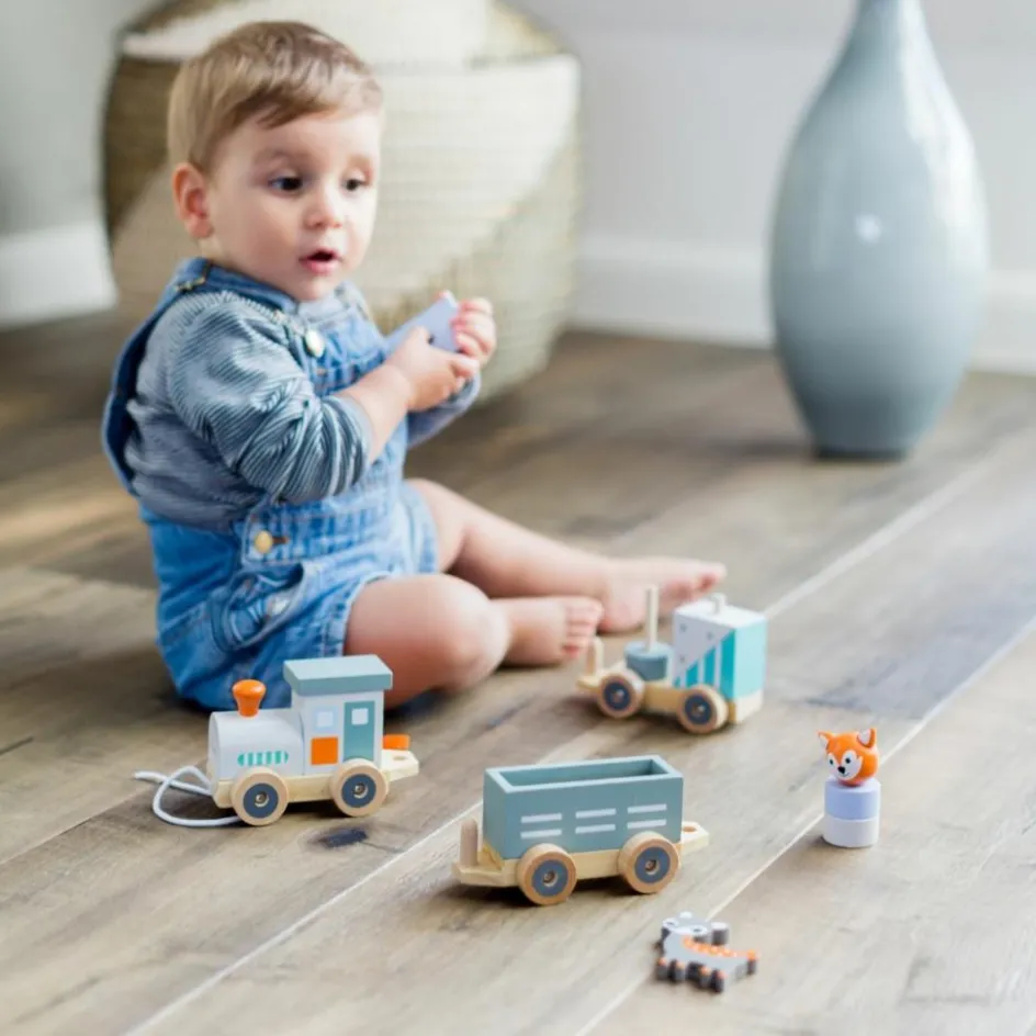 Discount Kindsgut Train en bois Les animaux du zoo