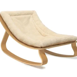 Hot Charlie Crane Transat à balancement en bois de hêtre Levo Fur Milk