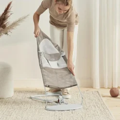 Transat Balance Soft Mesh 3D Beige et gris|BabyBjörn Sale