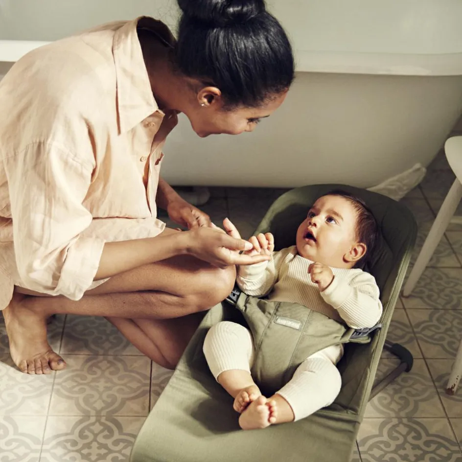 Sale BabyBjörn Transat Bliss Tissé vert foncé