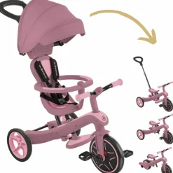 Tricycle Trike Explorer 4 en 1 eco-logic Framboise|Globber Discount
