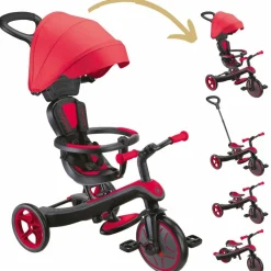 Hot Globber Tricycle évolutif Explorer 4 en 1 V2 Rouge