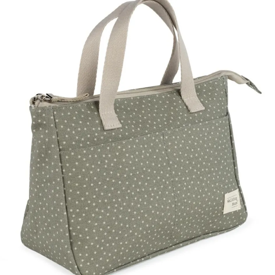 Trousse de toilette à pois Poppy Mousse|Walking Mum Outlet