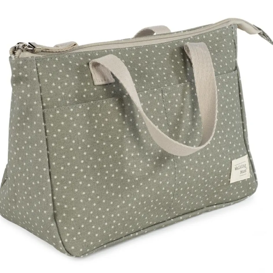 Trousse de toilette à pois Poppy Mousse|Walking Mum Outlet