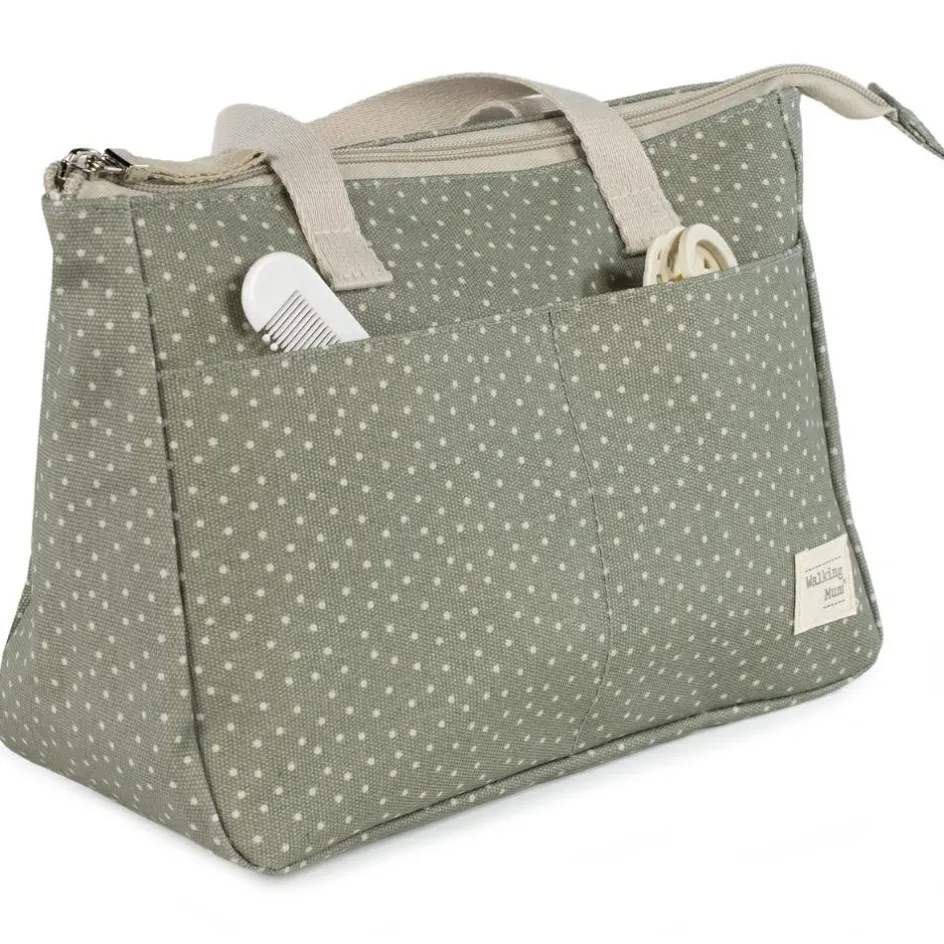 Trousse de toilette à pois Poppy Mousse|Walking Mum Outlet