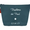 Trousse de toilette bleu pétrole (personnalisable)|Les Griottes Clearance