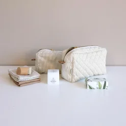 Discount Cam Cam Copenhagen Trousse de toilette Classic Stripes Camel