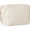 Best BB & Co Trousse de toilette gaze de coton beige rayé galet