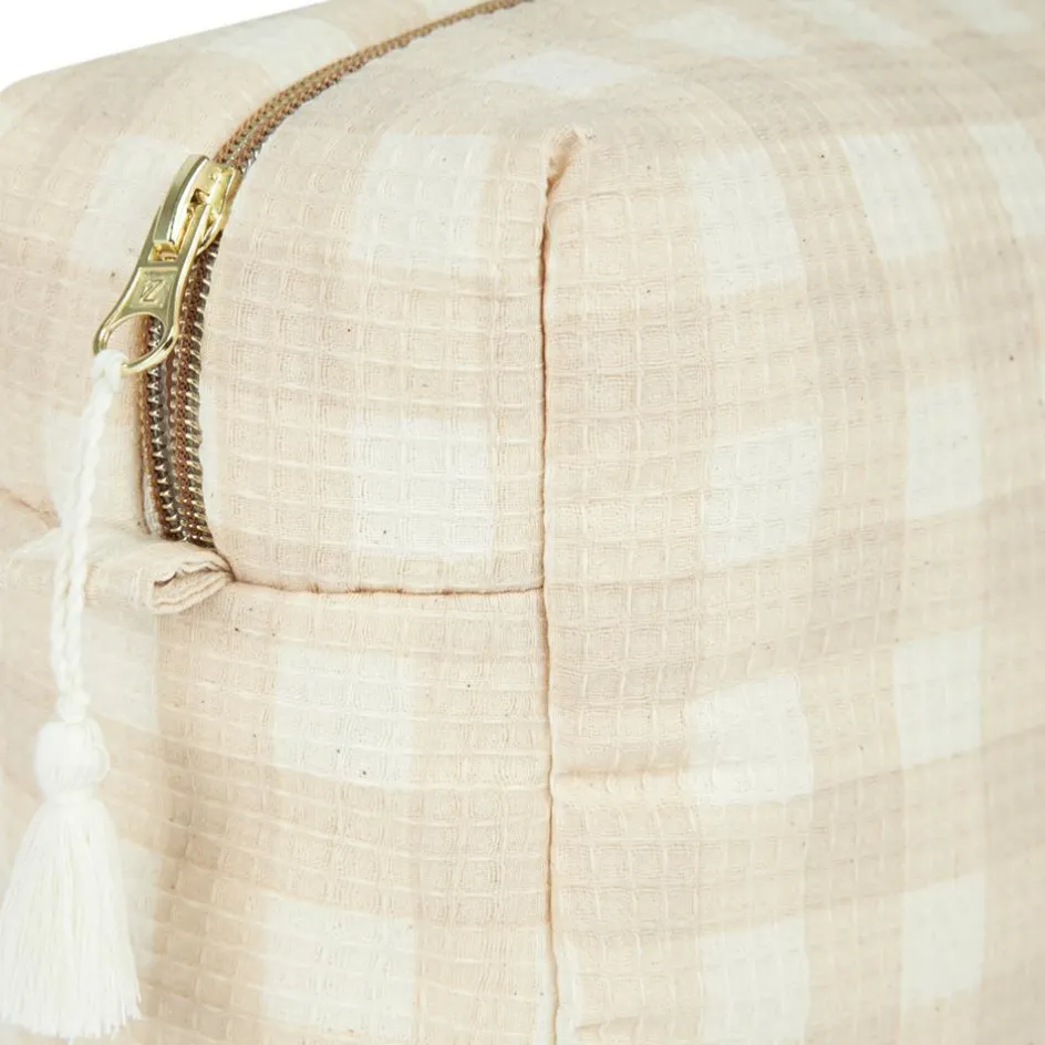 Trousse de toilette imperméable Diva Ivory Checks|Nobodinoz Clearance