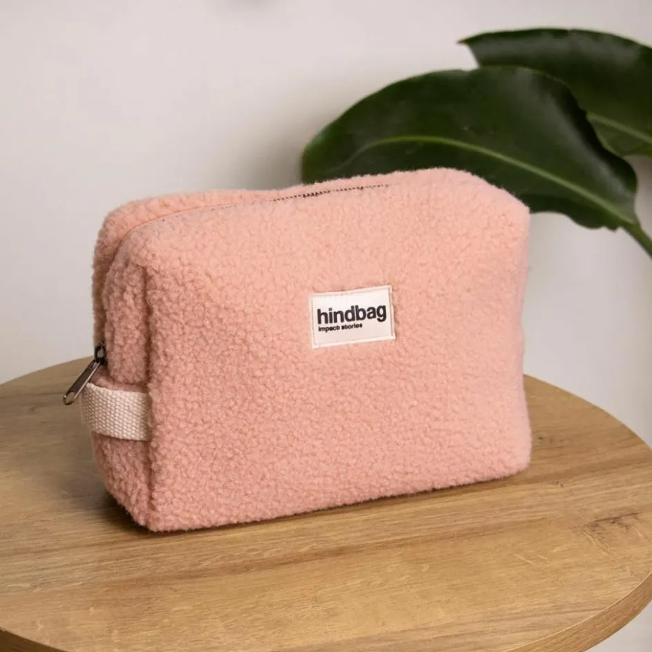Trousse de toilette Leon Teddy Rose poudrée|Hindbag New