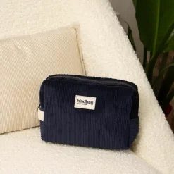 Trousse de toilette Leon Velours Marine|Hindbag Outlet