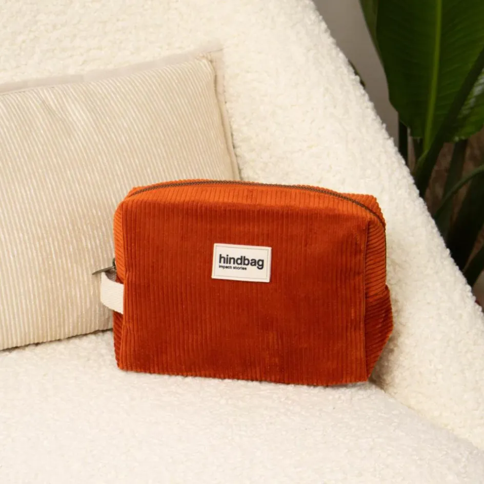 Trousse de toilette Leon Velours Brique|Hindbag Best