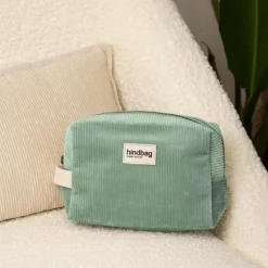 Clearance Hindbag Trousse de toilette Leon Velours Vert d'eau