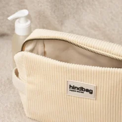 Sale Hindbag Trousse de toilette Leon Velours Crème