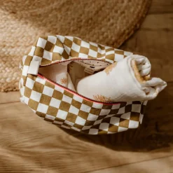 Best Rose in April Trousse de toilette Vic damier caramel