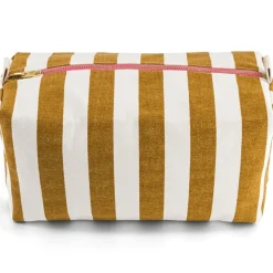 Trousse de toilette Vic rayée écru-caramel|Rose in April Sale