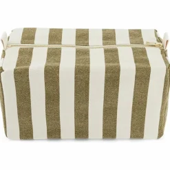 Clearance Rose in April Trousse de toilette Vic rayée Olive-Greige