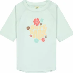 Clearance Lässig T-shirt anti-UV Fleurs vert écume (13-18 mois)