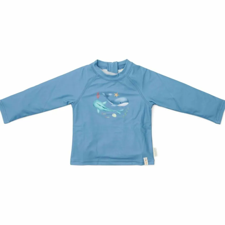 T-shirt de bain anti-UV manches longues Ocean Blue (1-2 ans)|Little Dutch