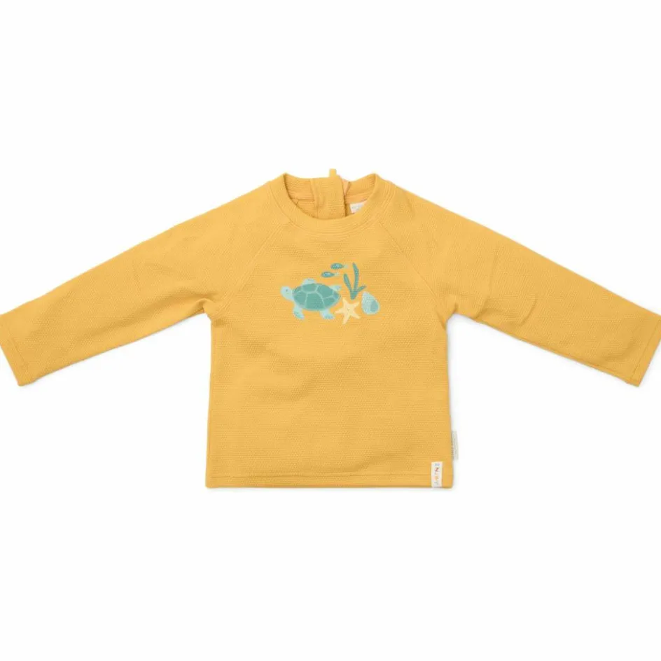 T-shirt de bain anti-UV manches longues Seashells Sunny Yellow (6-12 mois)|Little Dutch Outlet