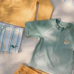 Best Little Dutch T-shirt de bain anti-UV manches longues Seashells Sunny Yellow (3-4 ans)