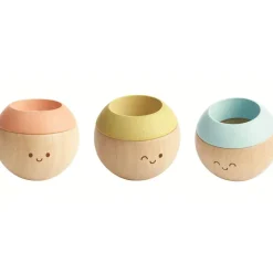 Hot Plan Toys Têtes sensorielles en bois pastel