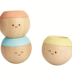 Hot Plan Toys Têtes sensorielles en bois pastel