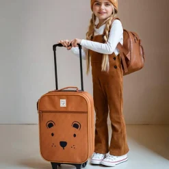 Sale Kidzroom Valise à roulettes enfant Ours cappuccino