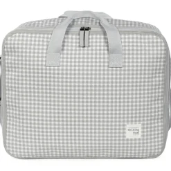 Valise de maternité I love vichy gris|Walking Mum Best