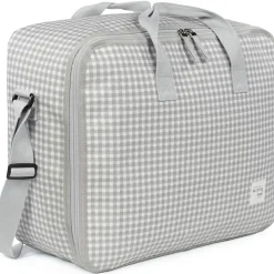Valise de maternité I love vichy gris|Walking Mum Best