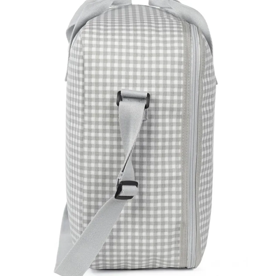 Valise de maternité I love vichy gris|Walking Mum Best