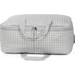 Valise de maternité I love vichy gris|Walking Mum Best