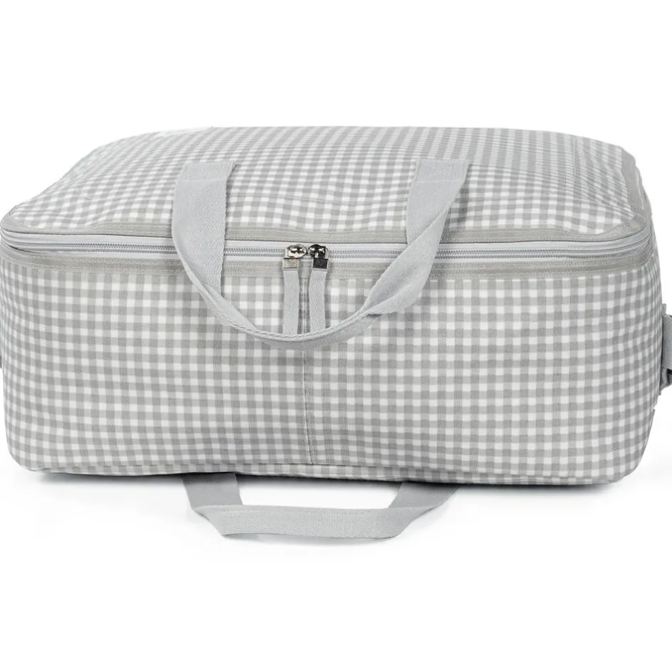 Valise de maternité I love vichy gris|Walking Mum Best