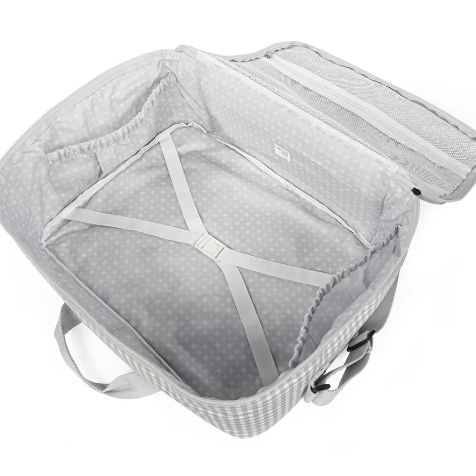 Valise de maternité I love vichy gris|Walking Mum Best