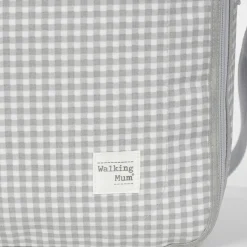Valise de maternité I love vichy gris|Walking Mum Best