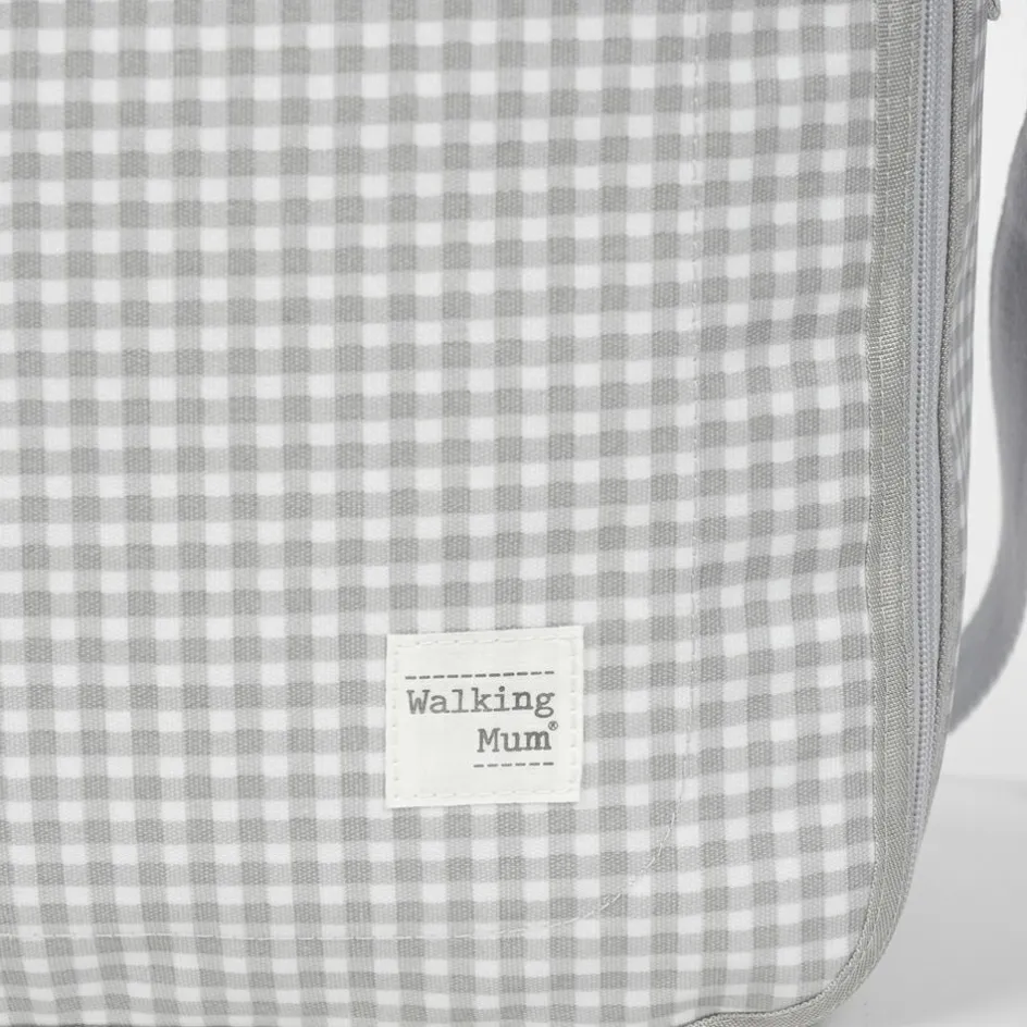 Valise de maternité I love vichy gris|Walking Mum Best