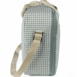 Online Walking Mum Valise de maternité I love vichy vert