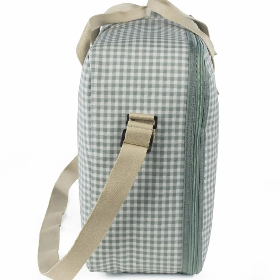 Online Walking Mum Valise de maternité I love vichy vert