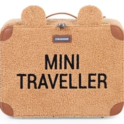 Childhome Valise enfant Mini Traveller en teddy brun