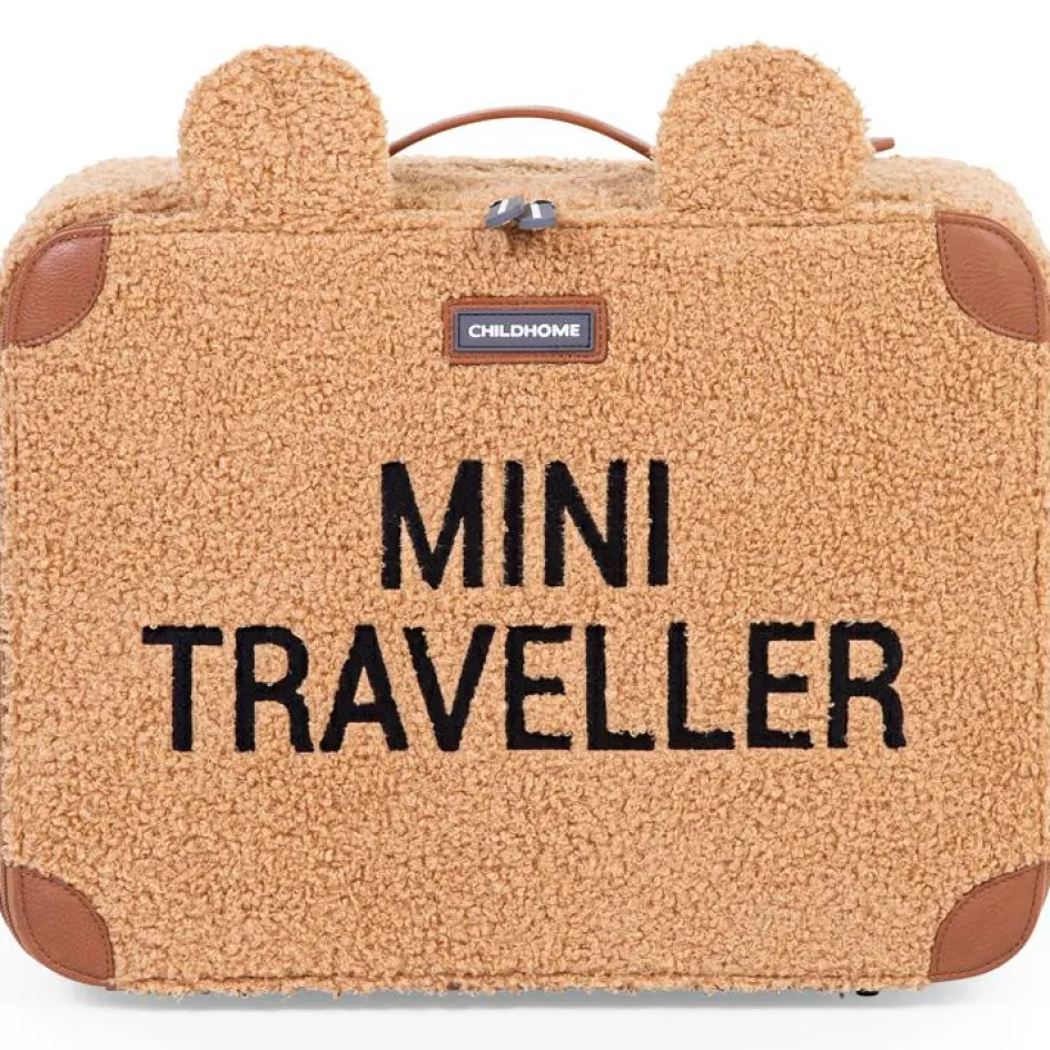 Childhome Valise enfant Mini Traveller en teddy brun