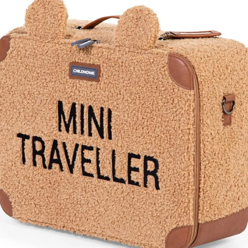 Childhome Valise enfant Mini Traveller en teddy brun