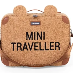 Childhome Valise enfant Mini Traveller en teddy brun