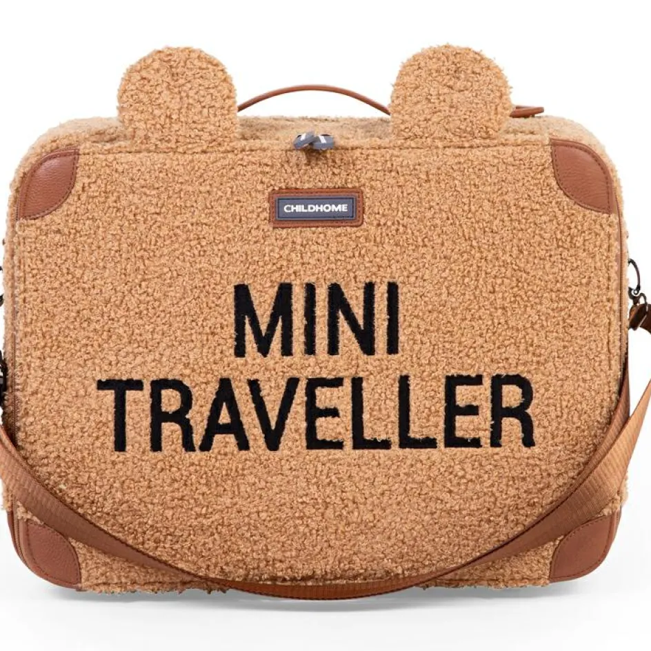 Childhome Valise enfant Mini Traveller en teddy brun