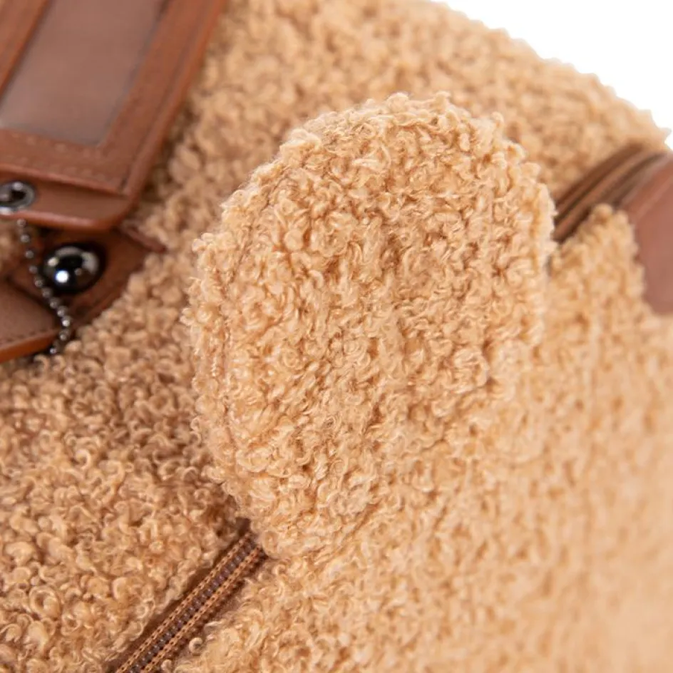 Childhome Valise enfant Mini Traveller en teddy brun